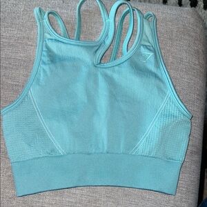 GYMSHARK ULTRA SEAMLESS Sport Bra S in green/teal color